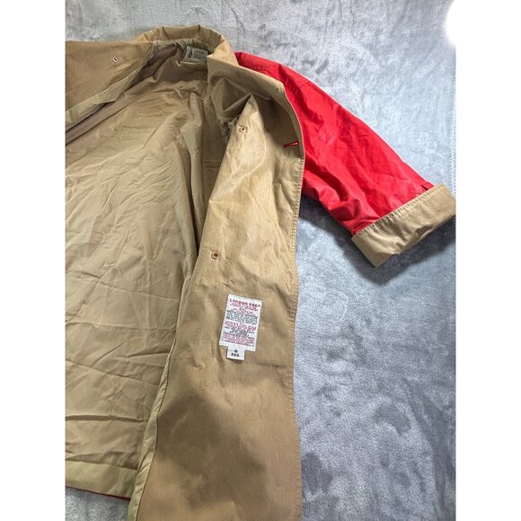 London Fog Coat Women's 16 regular red and beige classic Trench coat - Picture 5 of 12